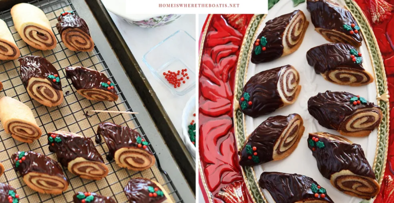 Buche de Noel Cookies: A Festive Holiday Treat Inspired by a Classic French Dessert Buche de Noel Cookies